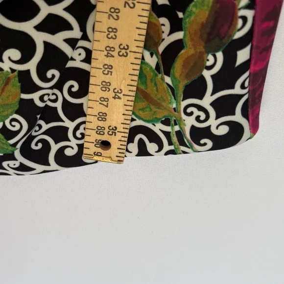 Joseph Ribkoff Black & White Scroll Floral Print Sleeveless Sheath Dress Size 8 - Picture 10 of 10